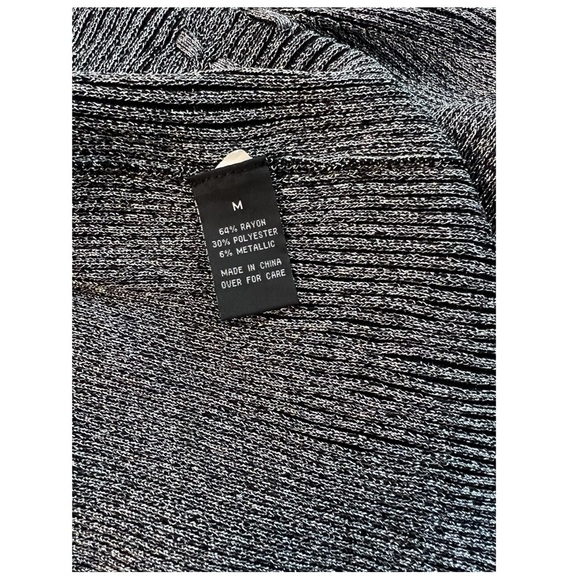 By & By Women's Gray Silver Marled Cable Knit Sweater Dress Long Sleeve Size M - Picture 10 of 11